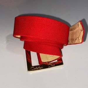 Dior red belt